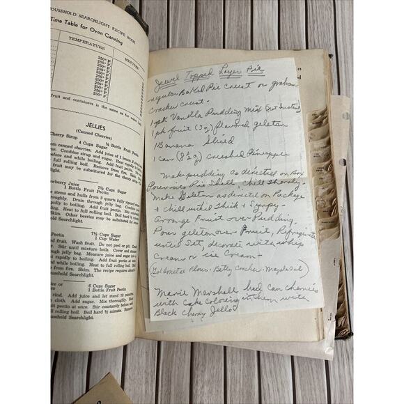 Vtg SEARCHLIGHT RECIPE COOKBOOK By Household Magazine 1946 Handwritten Recipes - Picture 7 of 10